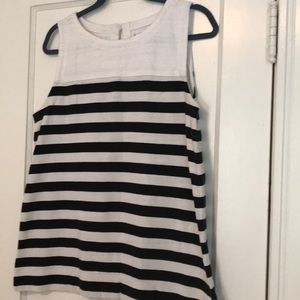 Loft Navy and white striped top